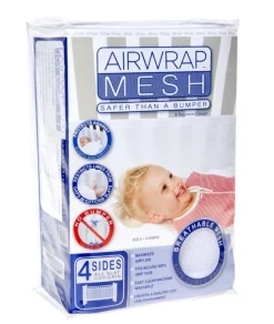 Airwrap Baby First 4-Sided Mesh Cot Liner White Online