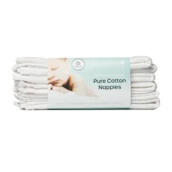 Baby First Packet of 6 Cotton Cloth Nappies Fashion