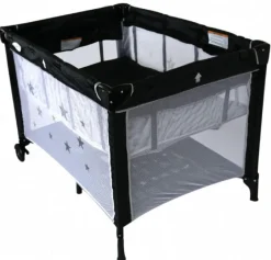Babyco classic portable cot w bass black New