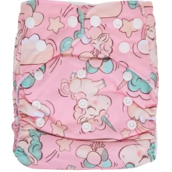 Babyco Reusable Cloth Nappy with 2 Microfibre Inserts Unicorn Clearance