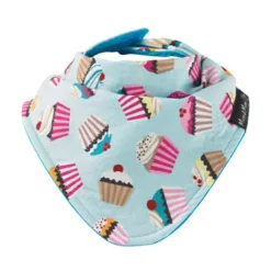 Mum 2 Mum bandana bib cupcakes teal Online