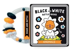 Peter Rabbit Black & White Animals Rattle Book New