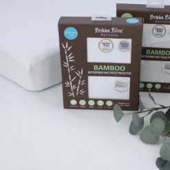 Bubba Blue Bamboo Standard Cot Waterproof Mattress Protector New
