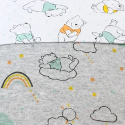 Winnie the Pooh Bubba Blue 2-Pack Jersey Bassinet Fitted Sheets Clearance