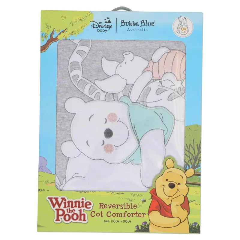 Winnie the Pooh Bubba Blue Reversible Cot Comforter Discount