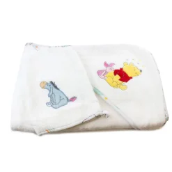 Winnie the Pooh Bubba Blue Hooded Towel & Wash Mitt Set Outlet