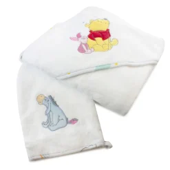 Winnie the Pooh Bubba Blue Hooded Towel & Wash Mitt Set Outlet