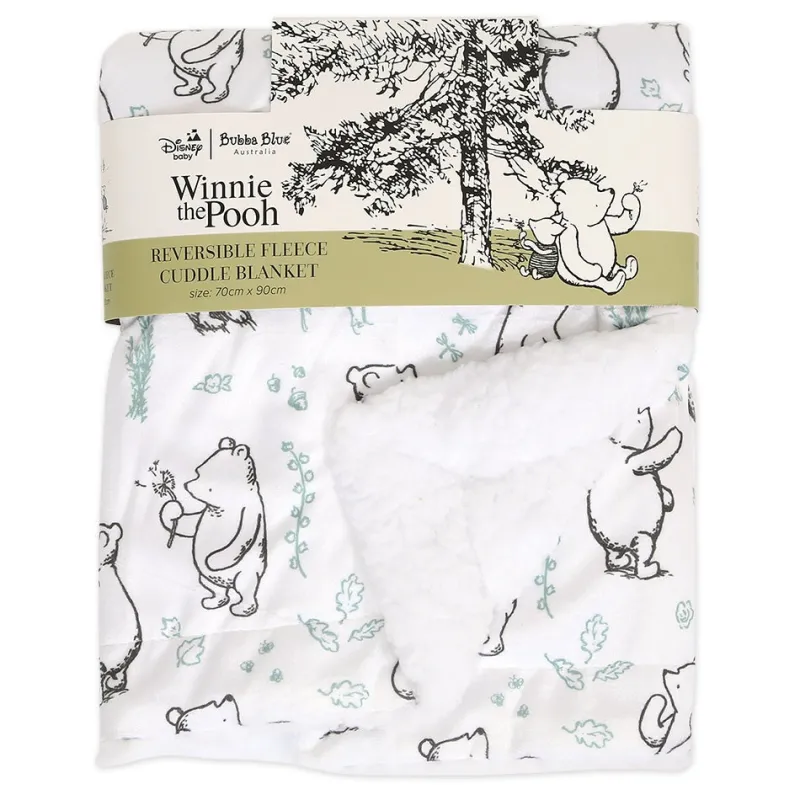 Bubba Blue Disney Baby Classic Pooh Reversible Fleece Cuddle Blanket Online