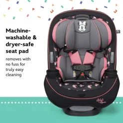 Disney Baby Grow and Go All-in-One Convertible Car Seat Minnie Charm Fashion