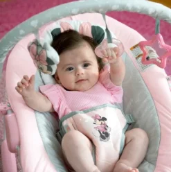Disney Baby Minnie Mouse Rosy Skies Vibrating Bouncer Outlet