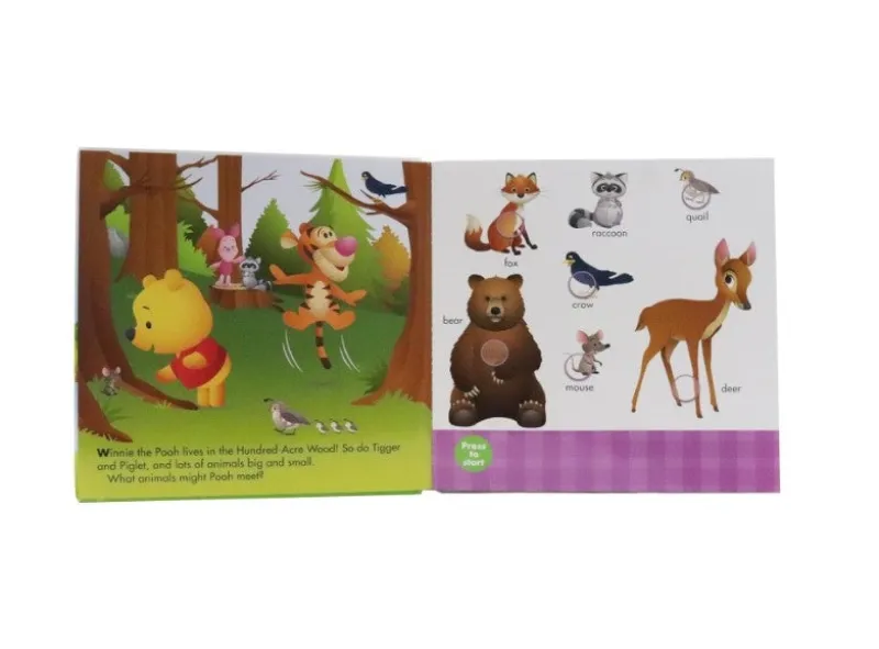 Winnie the Pooh Disney Baby Pooh's Noisy Day Press the Page Mini Deluxe Play-a-Sound Book New