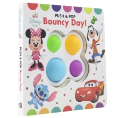 Disney Baby Push & Pop Bouncy Day Board Book Hot