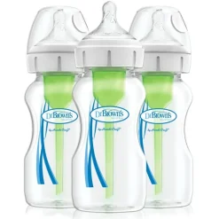 Dr Browns Dr Brown's Options+ Wide Neck Feeding Bottle with Level 1 Teat 270ml 3-Pack Outlet