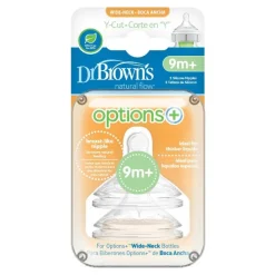 Dr Browns Dr Brown's Options+ Wide Neck Teat Y-Cut Hot