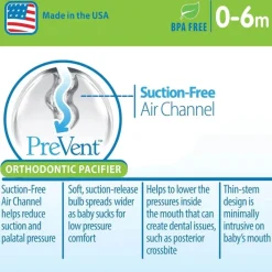 Dr Browns Dr Brown's PreVent Contoured Pacifier 2-Pack 0-6m Fashion