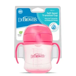 Dr Browns Dr Brown's Soft-Spout Transition Cup with Handles 180ml Clearance