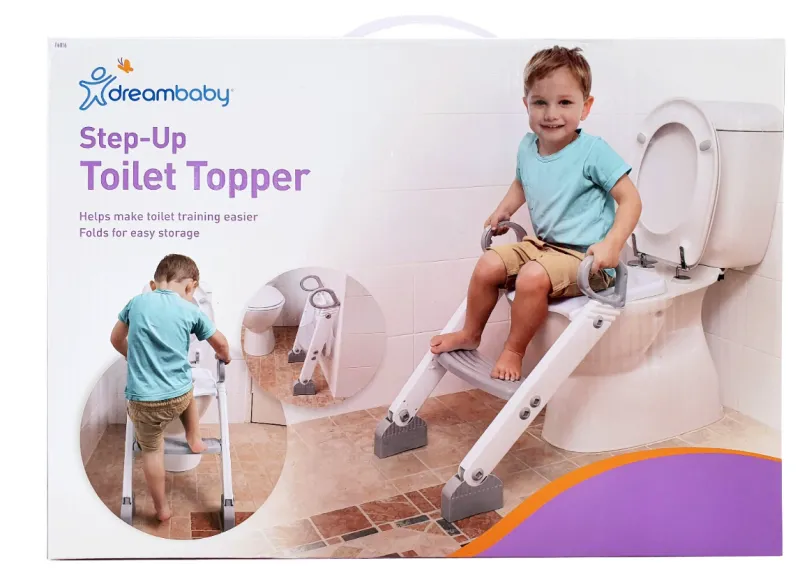 Dreambaby Step-up Toilet Topper Grey/White New