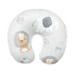 infancie Neck Roll with Mink Sherpa Blanket Grey Animal Hot