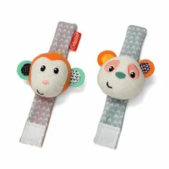 Infantino Wrist Rattles Monkey/Panda Outlet