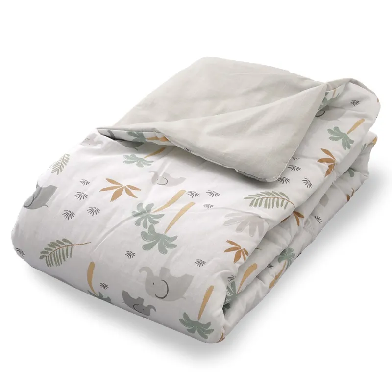 Little Haven Cot Quilt Grey Elephant Fashion