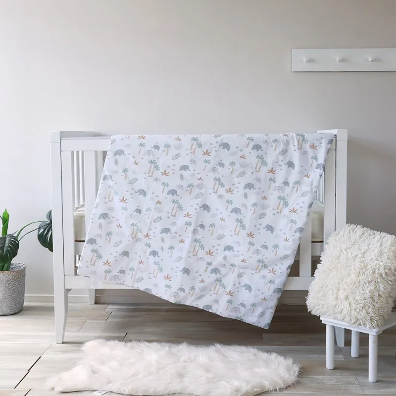 Little Haven Cot Quilt Grey Elephant Fashion