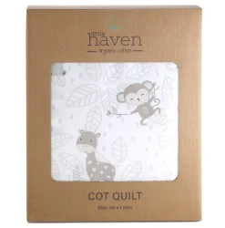 Little Haven Organic Cotton Cot Quilt Jungle Sale