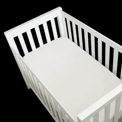 Lullaby Dreams 100% Cotton Flannelette Cot Fitted Sheet 2-Pack White Outlet