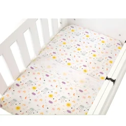 Lullaby Dreams Bassinette Flannelette Sheet Set Sun Moon Hot
