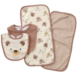 Lullaby Dreams Bib & Burp 4-Piece Set Teddy Online
