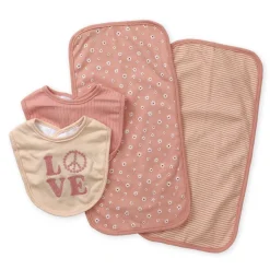 Lullaby Dreams Bib & Burp 4-Piece Set Love Outlet