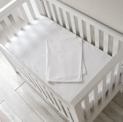 Lullaby Dreams Flannelette Cot Sheet Set White Discount