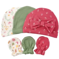 Lullaby Dreams Freda 3 Beanies & 3 Mittens Set Discount