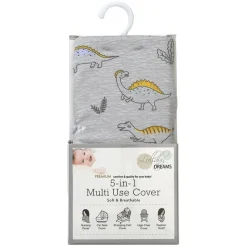 Lullaby Dreams 5-in-1 Multi Use Cover Grey Dino Online