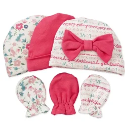 Lullaby Dreams Love 3 Beanies & 3 Mittens Set Sale