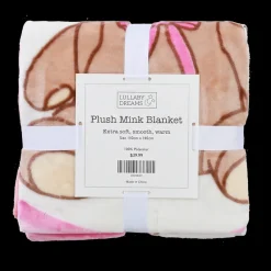 Lullaby Dreams Plush Mink Blanket Pink Hearts Discount