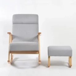 Nested Nordic Nursing Chair and Footstool Outlet