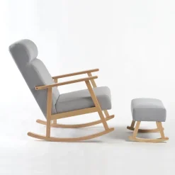 Nested Nordic Nursing Chair and Footstool Outlet