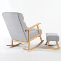 Nested Nordic Nursing Chair and Footstool Outlet