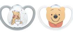 Winnie the Pooh NUK Disney Space Silicone Soother 2-Pack 0-6m Best