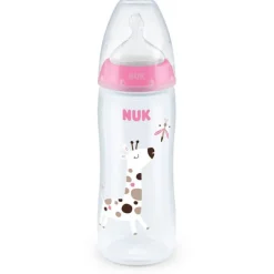 NUK First Choice Feeding Bottle with Temperature Control 300ml Pink Sale