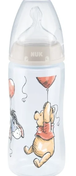 Winnie the Pooh NUK First Choice Feeding Bottle 300ml - Assorted Colours Clearance