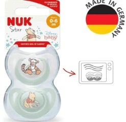 Winnie the Pooh NUK Silicone Soother 2-Pack 6-18m Hot