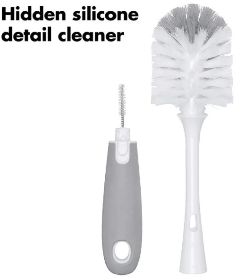 OXO Tot Bottle Brush with Detail Cleaner and Stand Gray Clearance