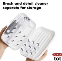 OXO Tot On-The-Go Drying Rack & Bottle Brush Gray Hot