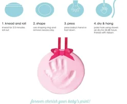 Pearhead Babyprints Hanging Keepsake Pink Hot