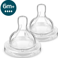 Philips Avent Anti-colic Teats 6m+ Fast Flow 2-Pack Outlet