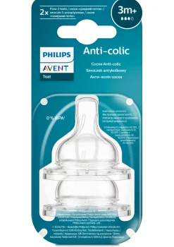 Philips Avent Anti-colic Teats 3m+ Medium Flow 2-Pack Hot