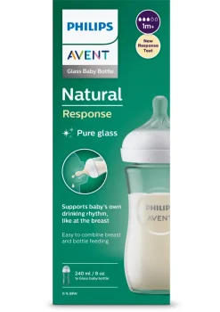 Philips Avent Natural Response Glass Bottle 240ml Single Hot