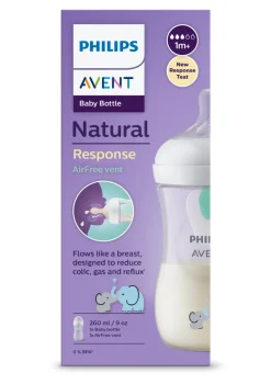 Philips Avent Natural Response AirFree Vent Bottle Elephant 260ml 1-Pack Best