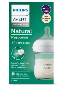 Philips Avent Natural Response Glass Bottle 120ml Single Online
